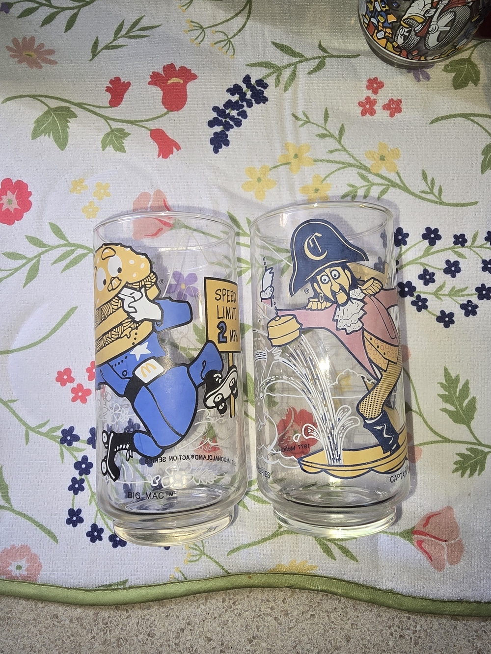 Vintage McDonald's Big Mac & Captain Cook Glasses